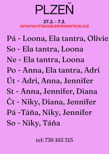 út -pá 3.-6.3. Nová Jenifer